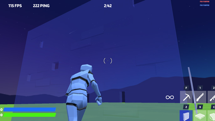 1v1.LOL building mechanics and controls