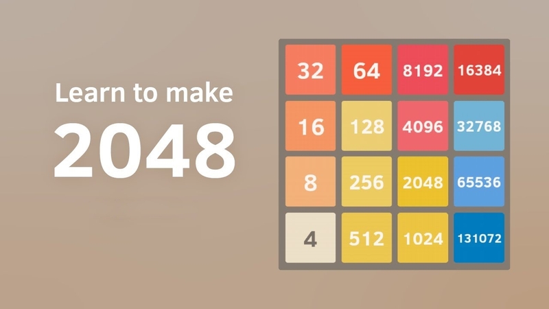 2048 tile merging grid puzzle