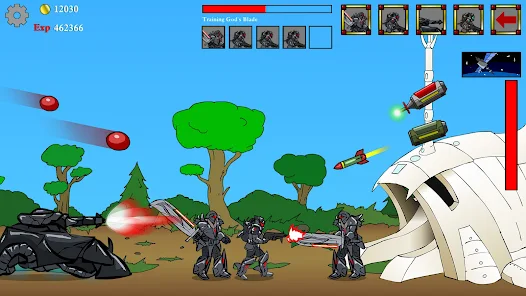 Age of War unit evolution and base defense