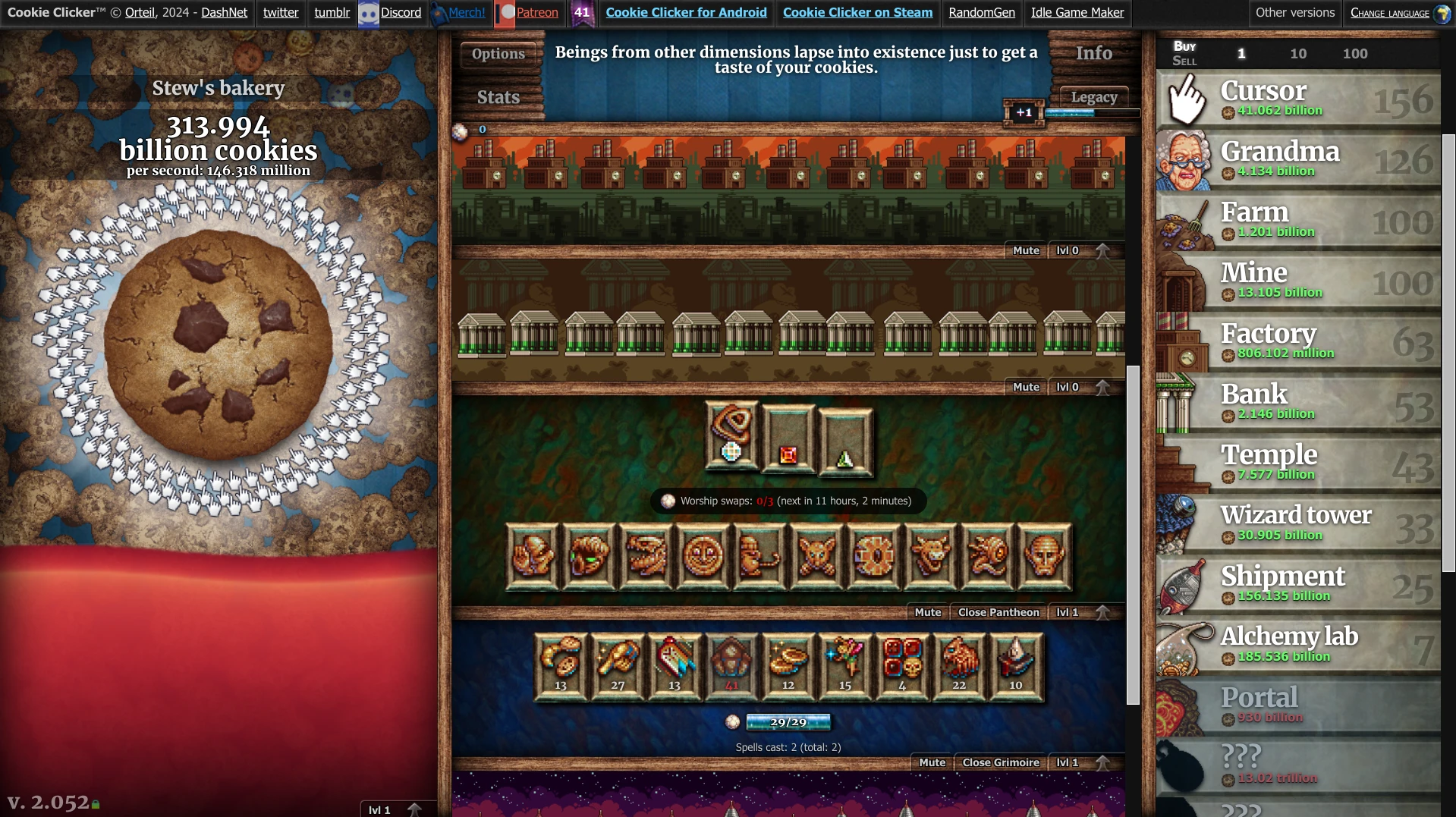 Cookie Clicker prestige ascension and heavenly upgrades
