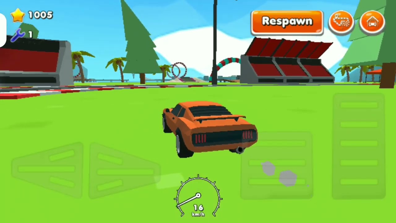 Crazy Cars stunt ramp mid-air launch moment