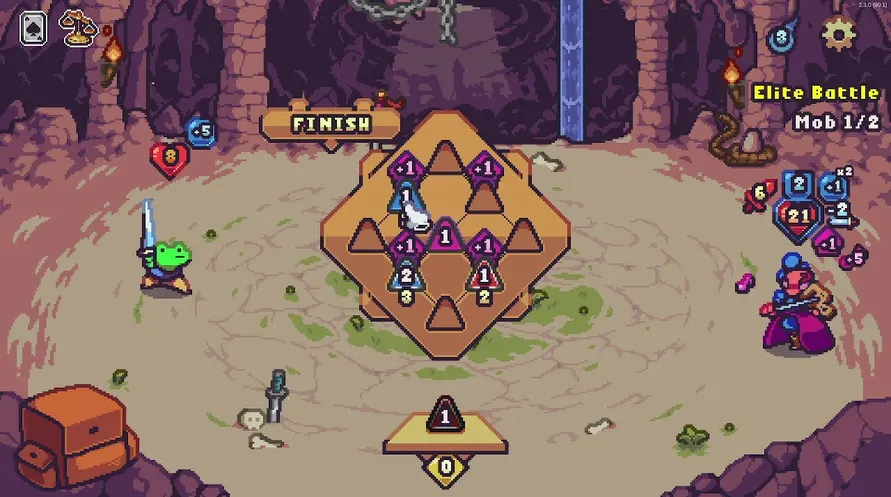 Die in the Dungeon relic and dice upgrade system