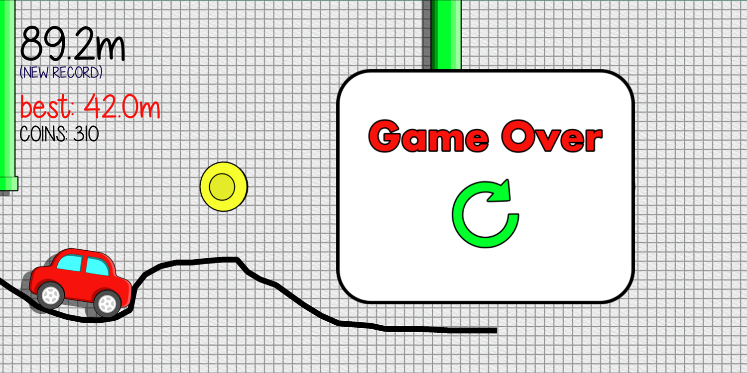 Draw the Hill vehicle navigating hand-drawn terrain