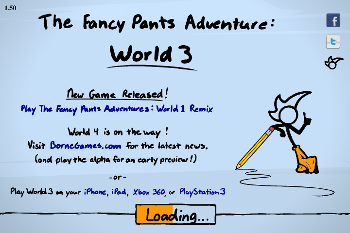 Fancy Pants 3 - smooth movement platformer