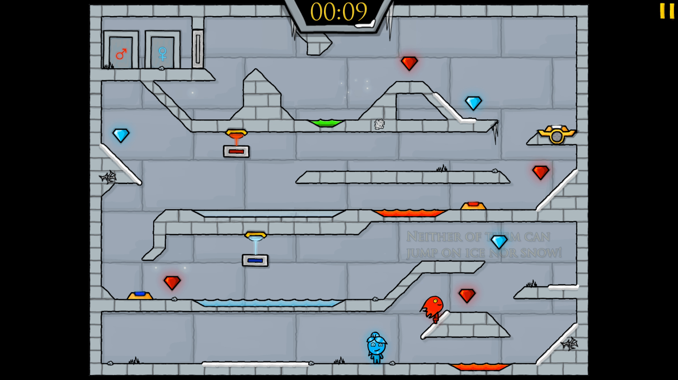 Fireboy and Watergirl - gem collection and temple completion