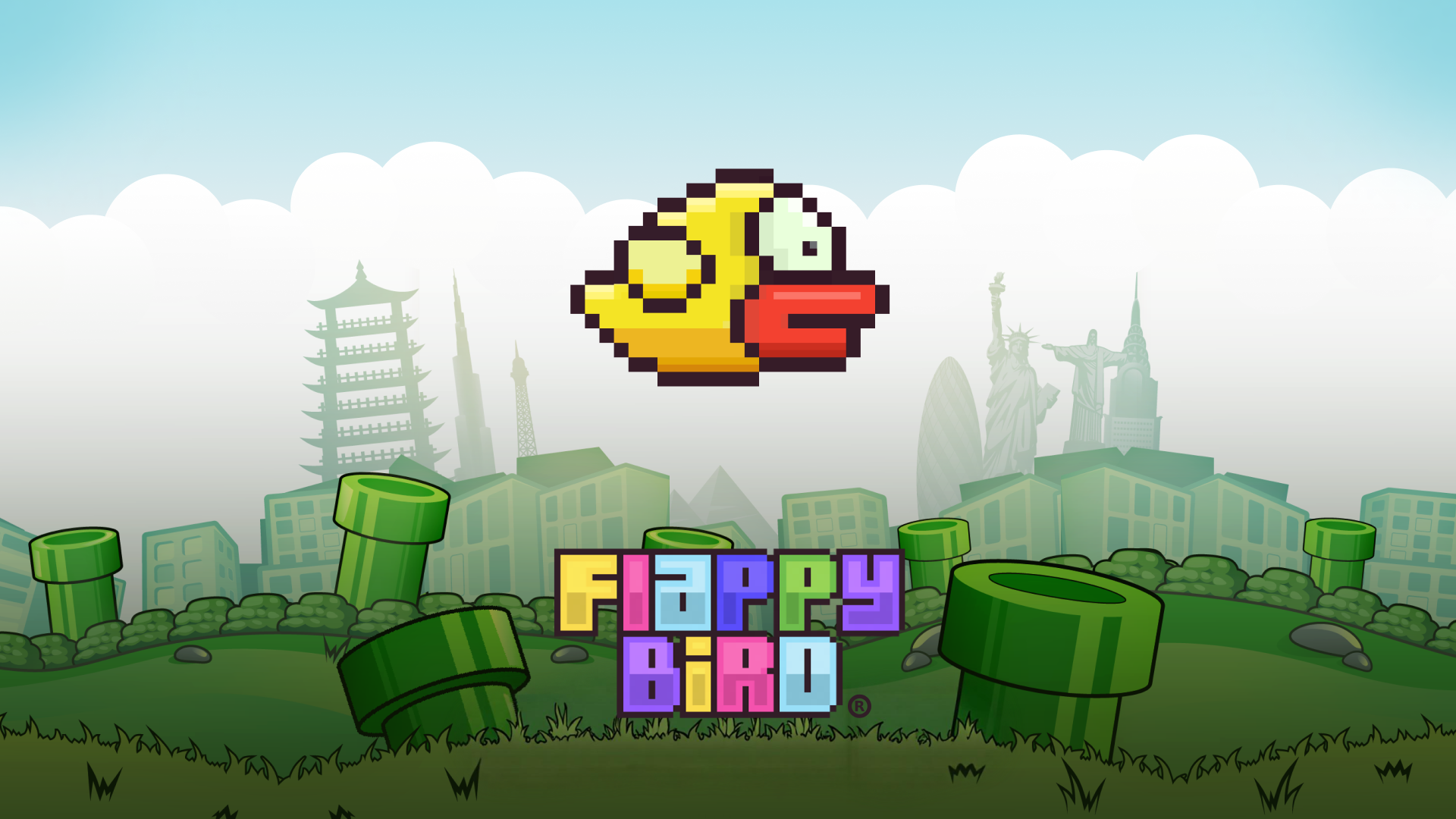 Flappy Bird - tapping rhythm through pipe gaps