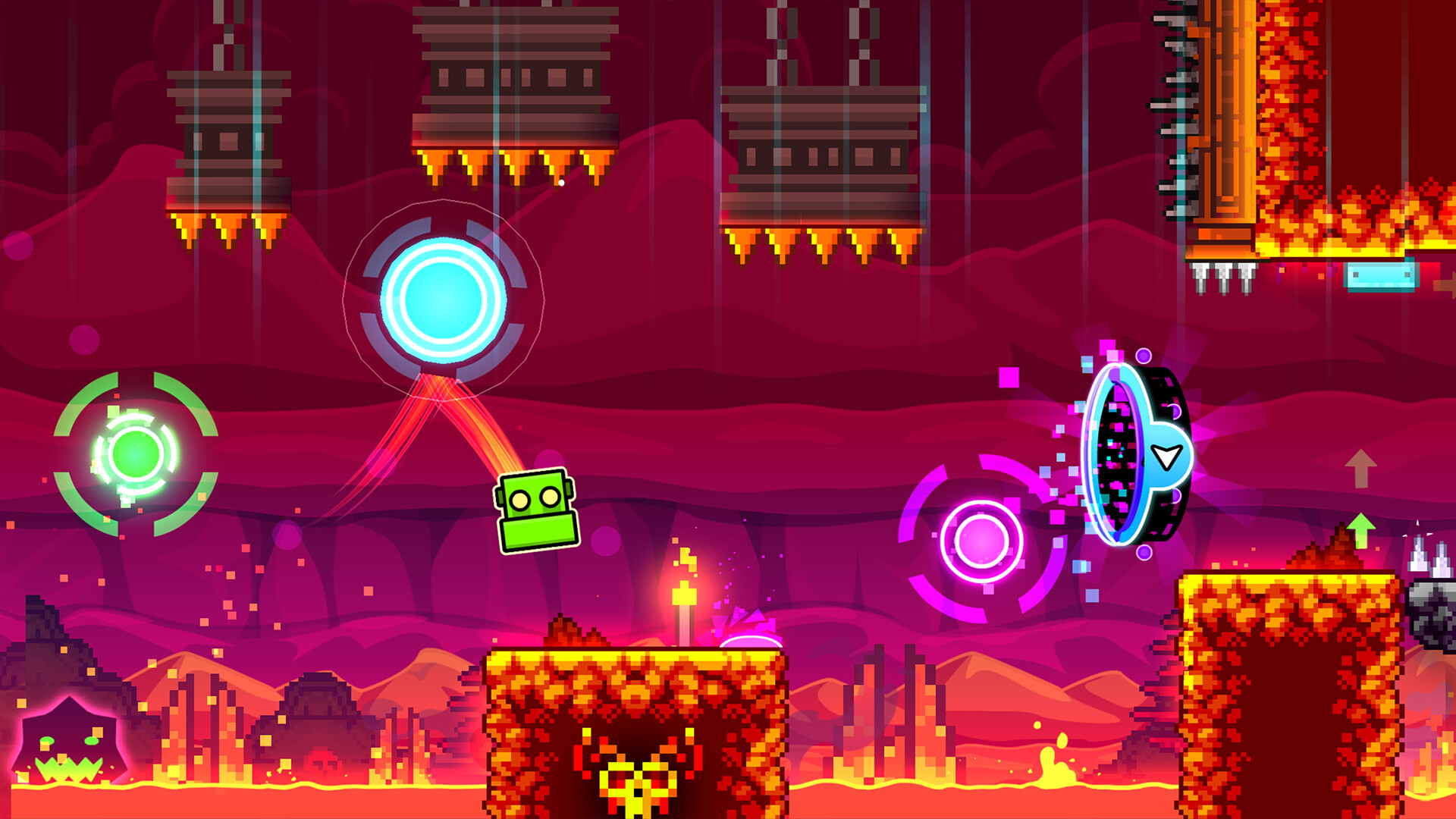 Geometry Dash level completion and restart screen
