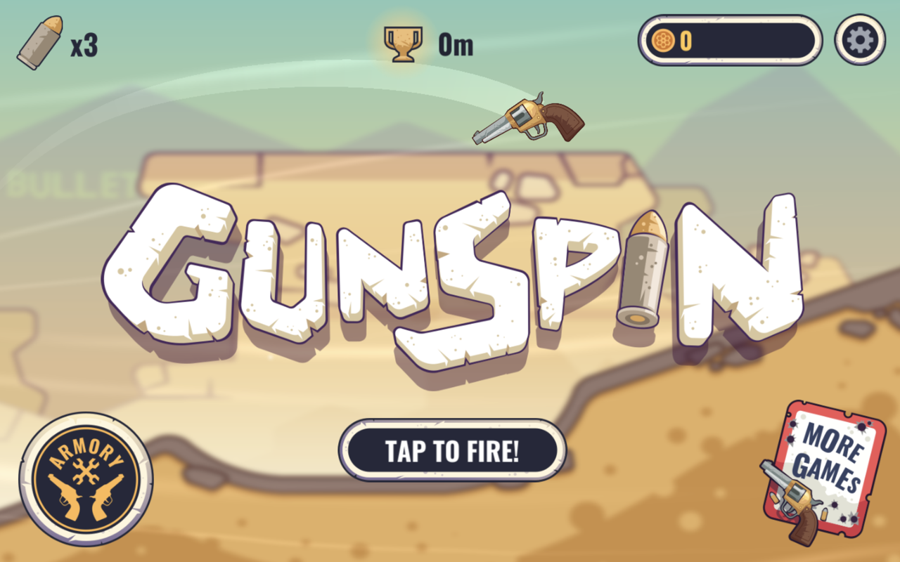 GunSpin upgrade screen weapon efficiency improvements