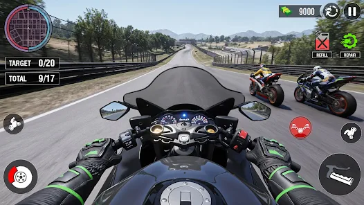 Highway Bike Simulator first-person view high speed highway
