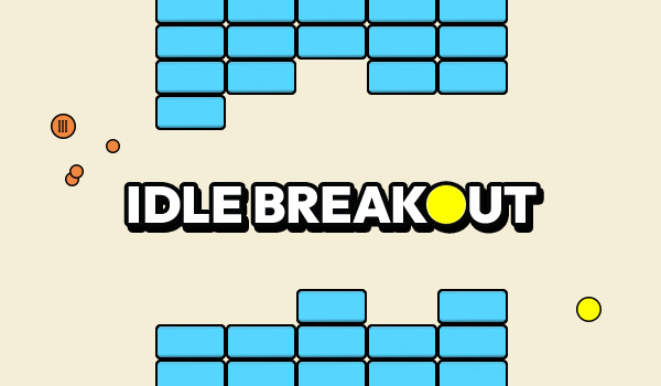 Idle Breakout - balls bouncing and breaking bricks
