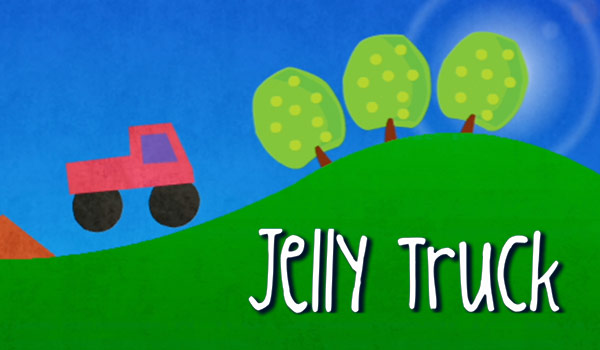 Jelly Truck - soft-body vehicle wobbling through obstacle course