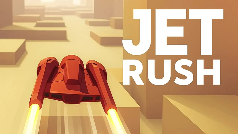 Jet Rush - high-speed lane switching on neon sci-fi track