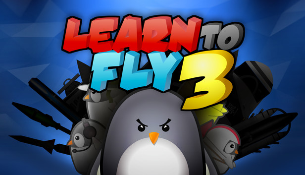 Learn to Fly 3 - penguin launching vertically toward space