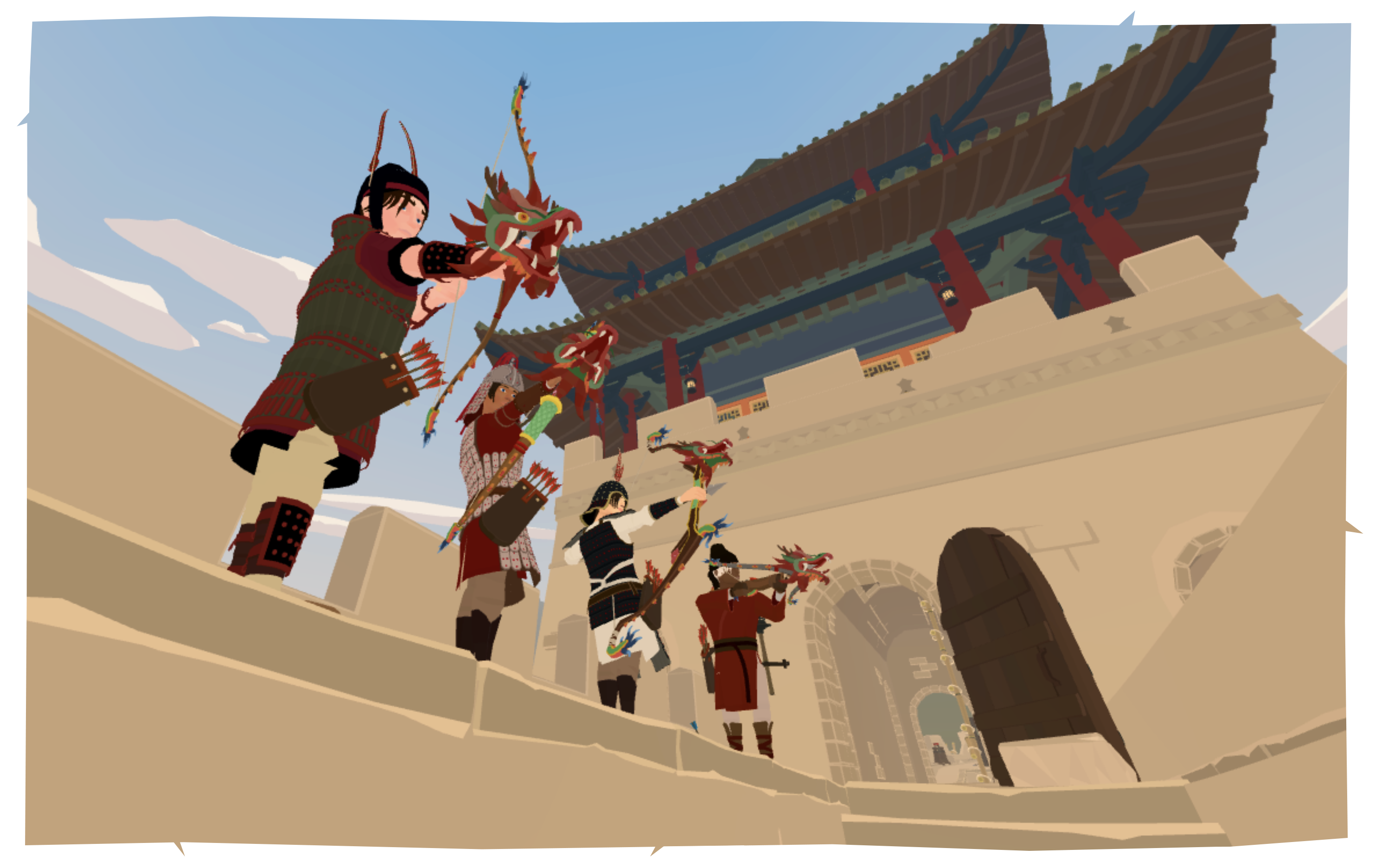 Narrow One - open courtyard flanking and precision arrow shots