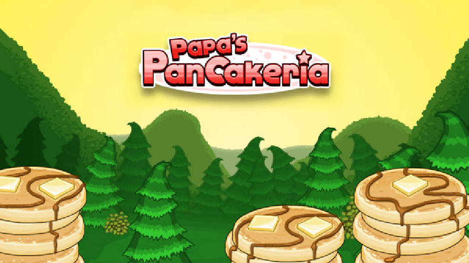 Papa’s Pancakeria pancake flipping on grill station