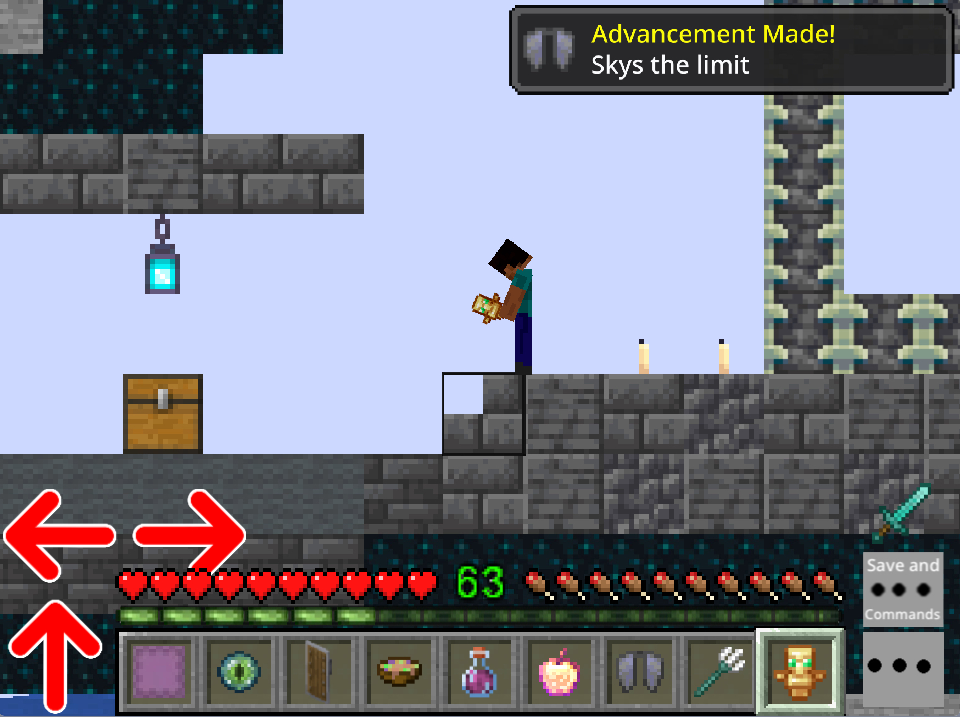 Paper Minecraft crafting grid and night survival with zombies