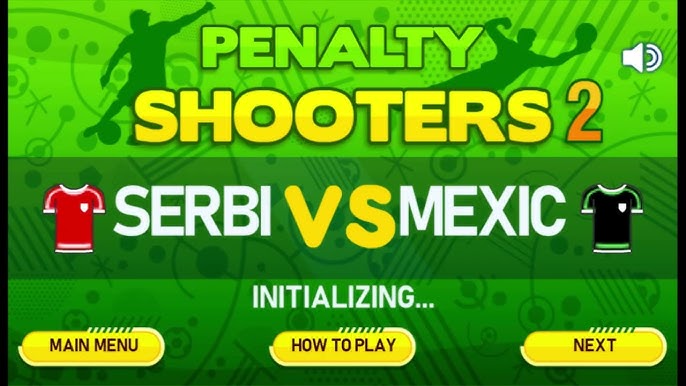 Penalty Shooters 2 shooter aiming at goal with keeper ready