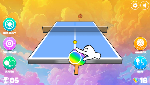 Ping Pong Go clean table tennis rally with precise paddle timing