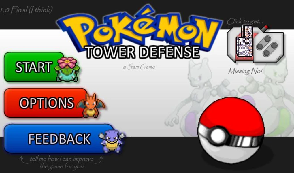 Pokemon Tower Defense Gen 1 Pokemon placed along defense path
