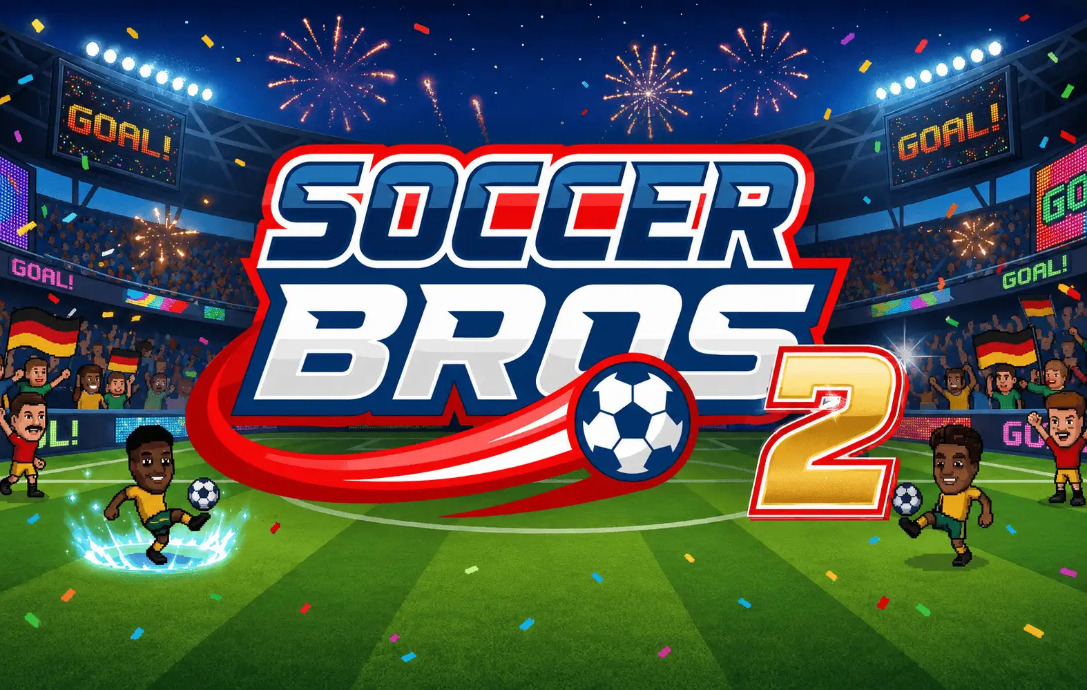 Soccer Bros 2 - tense 1v1 match with power-up