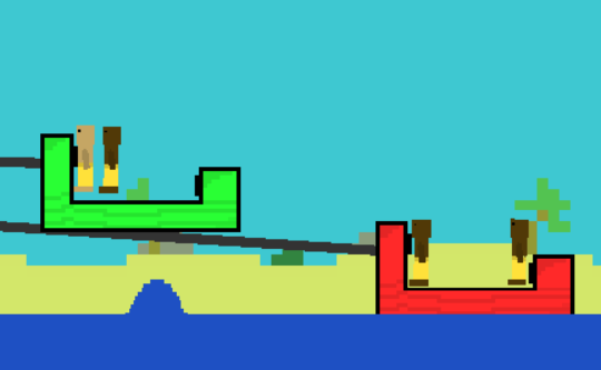 Tube Jumpers couch party game four players