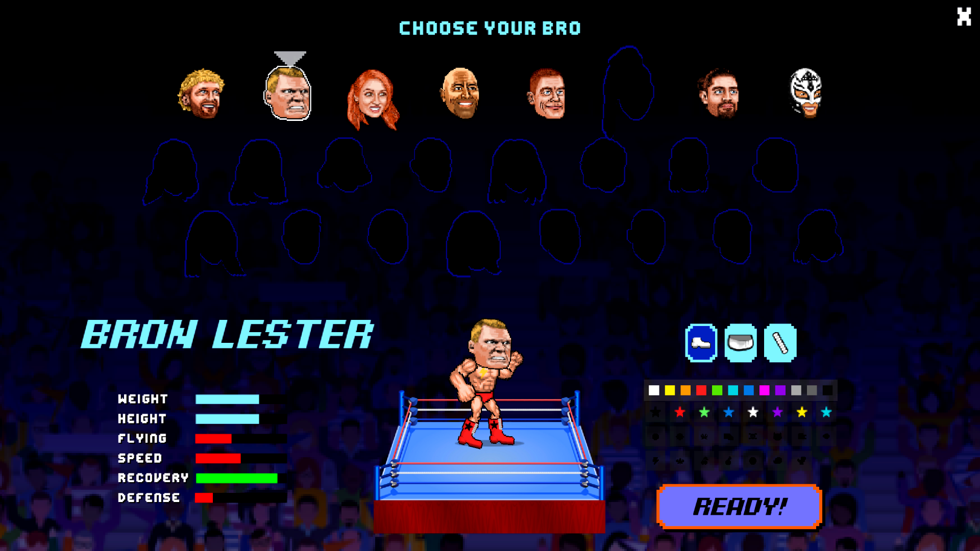 Wrestle Bros gameplay - body slam in the ring