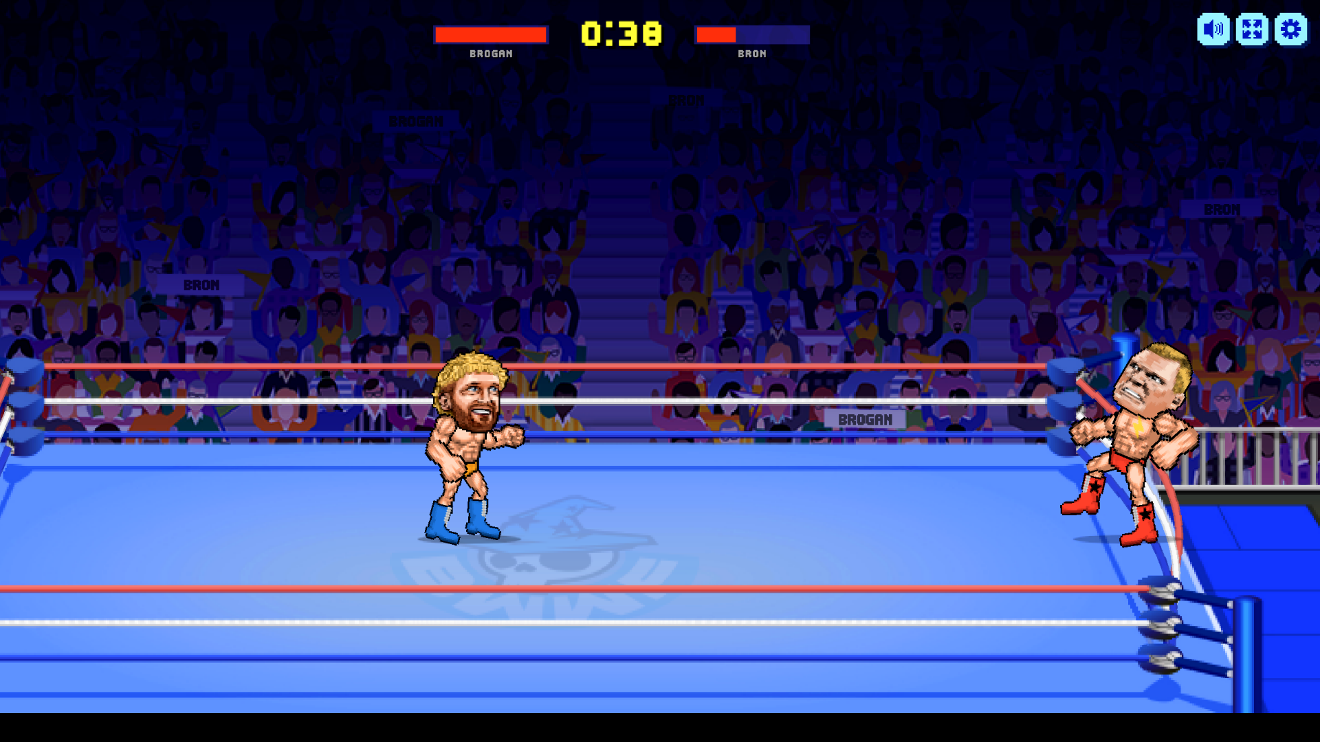 Wrestle Bros - tournament match with chair weapon